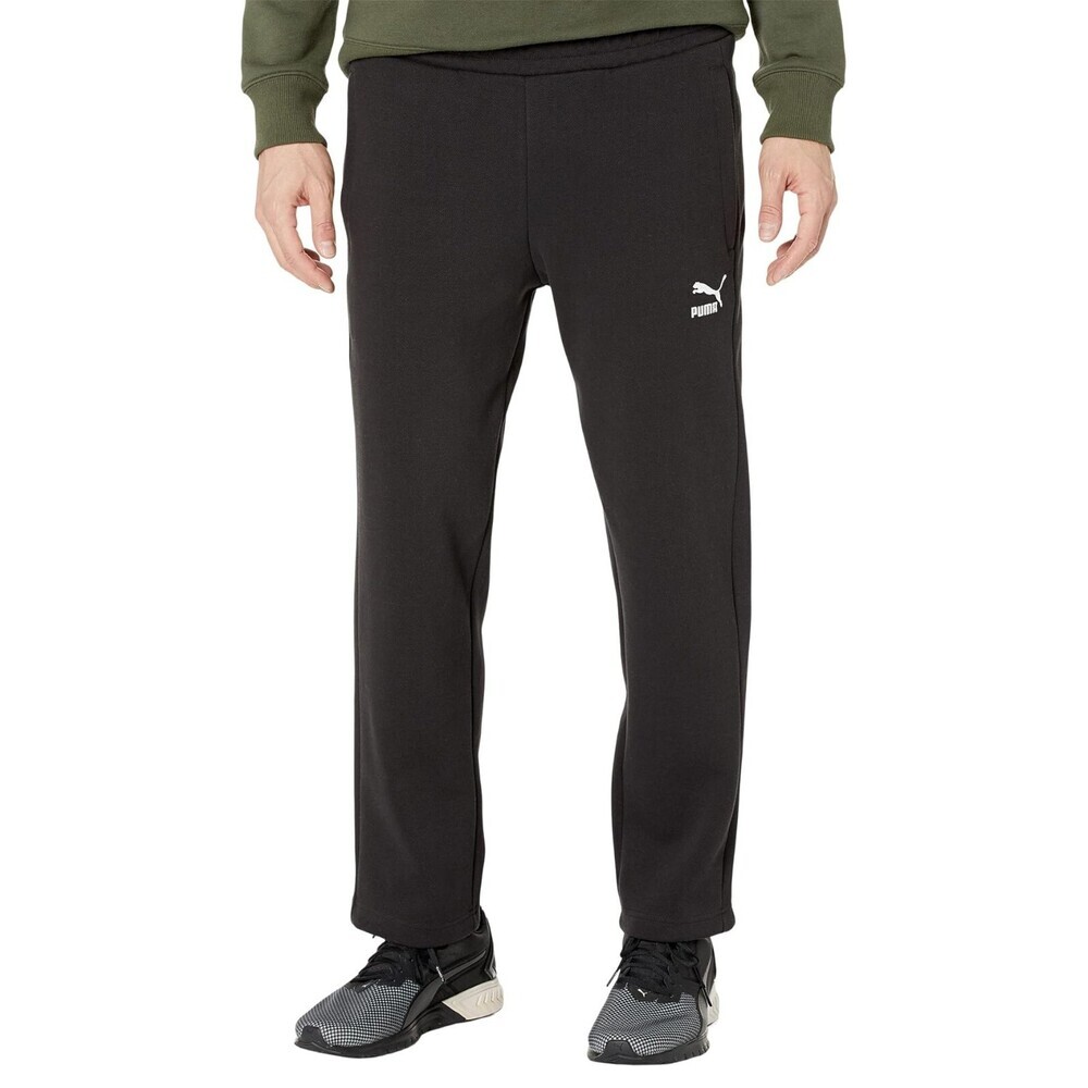 Puma T7 Track Pants Men XL Black Drawstring Waist Regular Fit Performance ERK210
